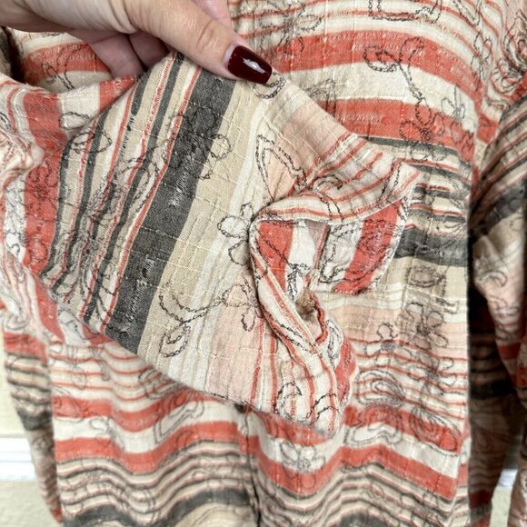 Vintage Maggie & Max Womens Multicolor 3/4 Sleeve Button-Up Shirt Size 3X Artsy - Picture 3 of 8